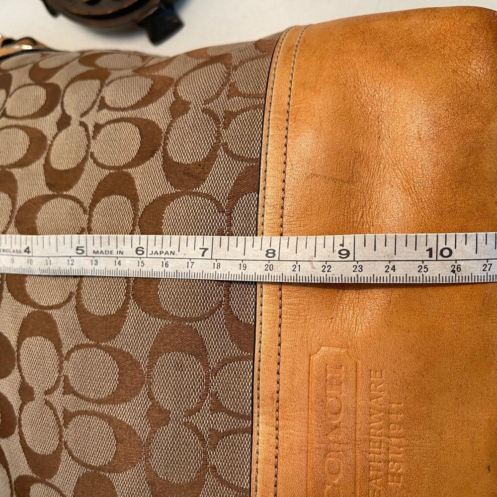 Coach Y2K Vintage Signature Jacquard Canvas Leather Hobo Shoulder bag & wallet - Picture 10 of 16